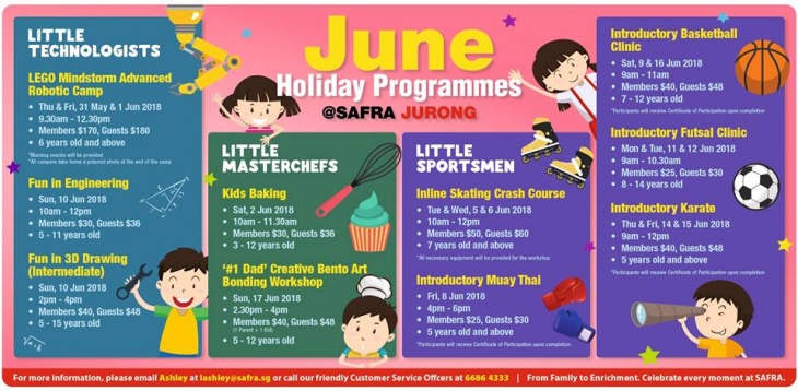 June Holiday Programmes@SAFRA Jurong June Holiday Programmes@SAFRA Jurong