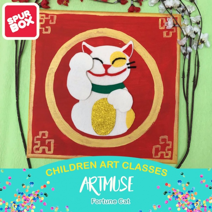 Felt Fortune Cat Canvas Felt Fortune Cat Canvas